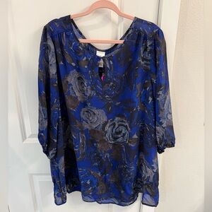NWT 4X women’s blouse - blue